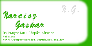 narcisz gaspar business card