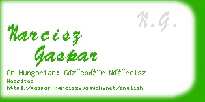 narcisz gaspar business card